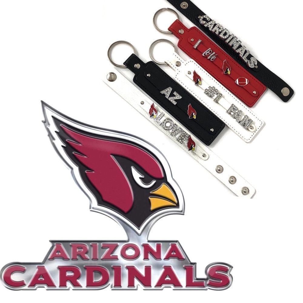 •custom• Arizona Cardinals Keychains & Bracelets